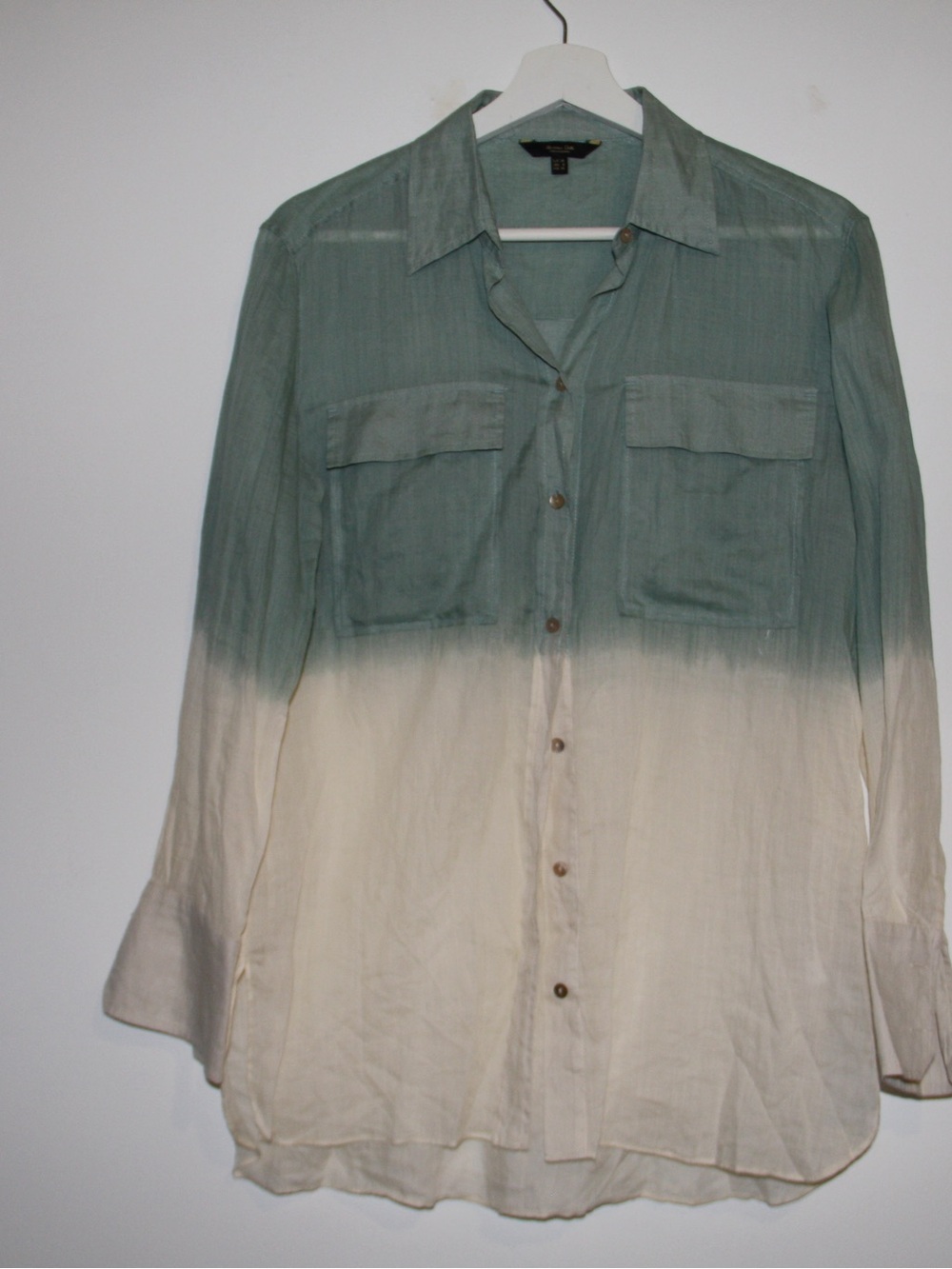 Massimo Dutti Linen Ombré Top Size 4
